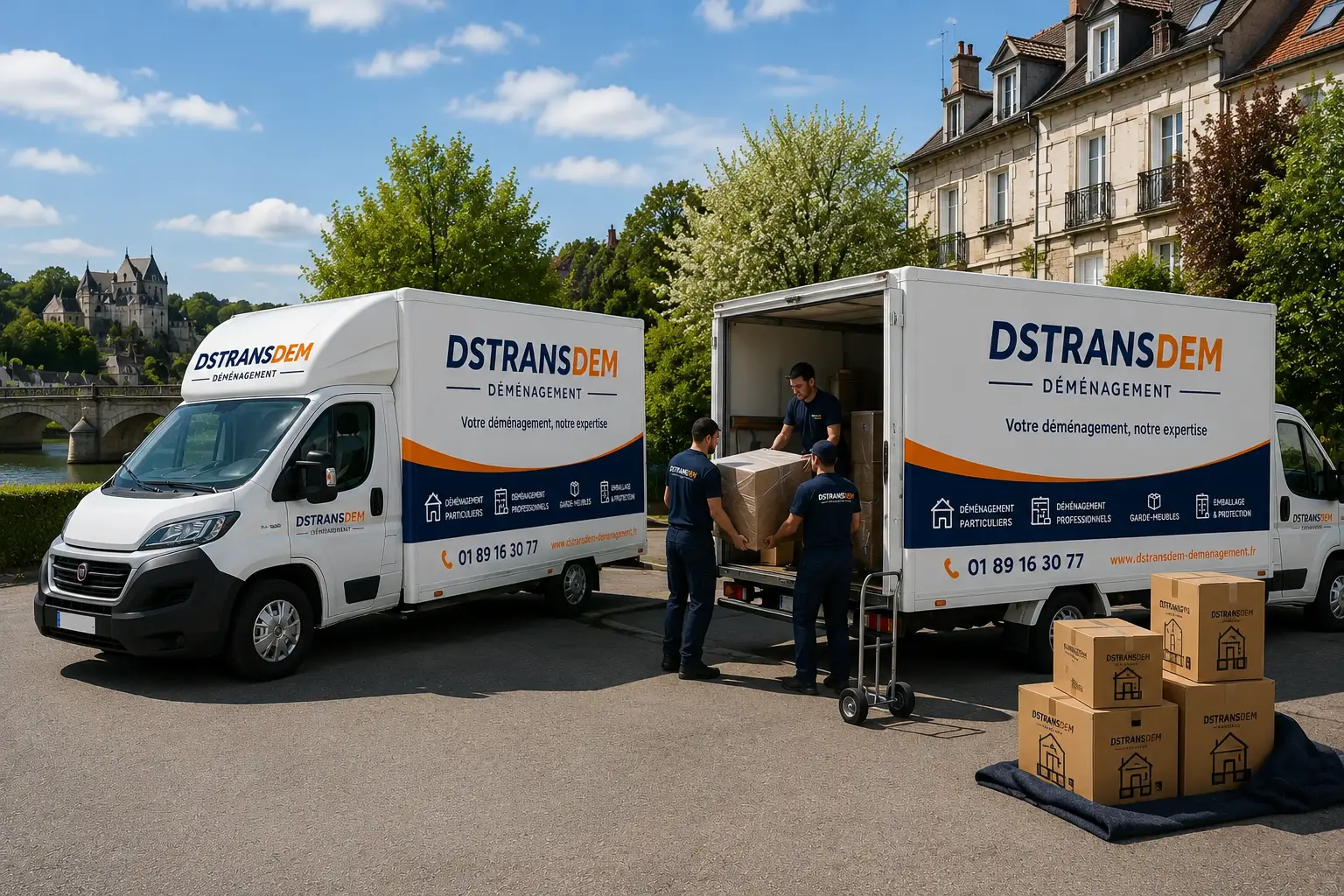 Camion DSTRANSDEM déménagement Paris